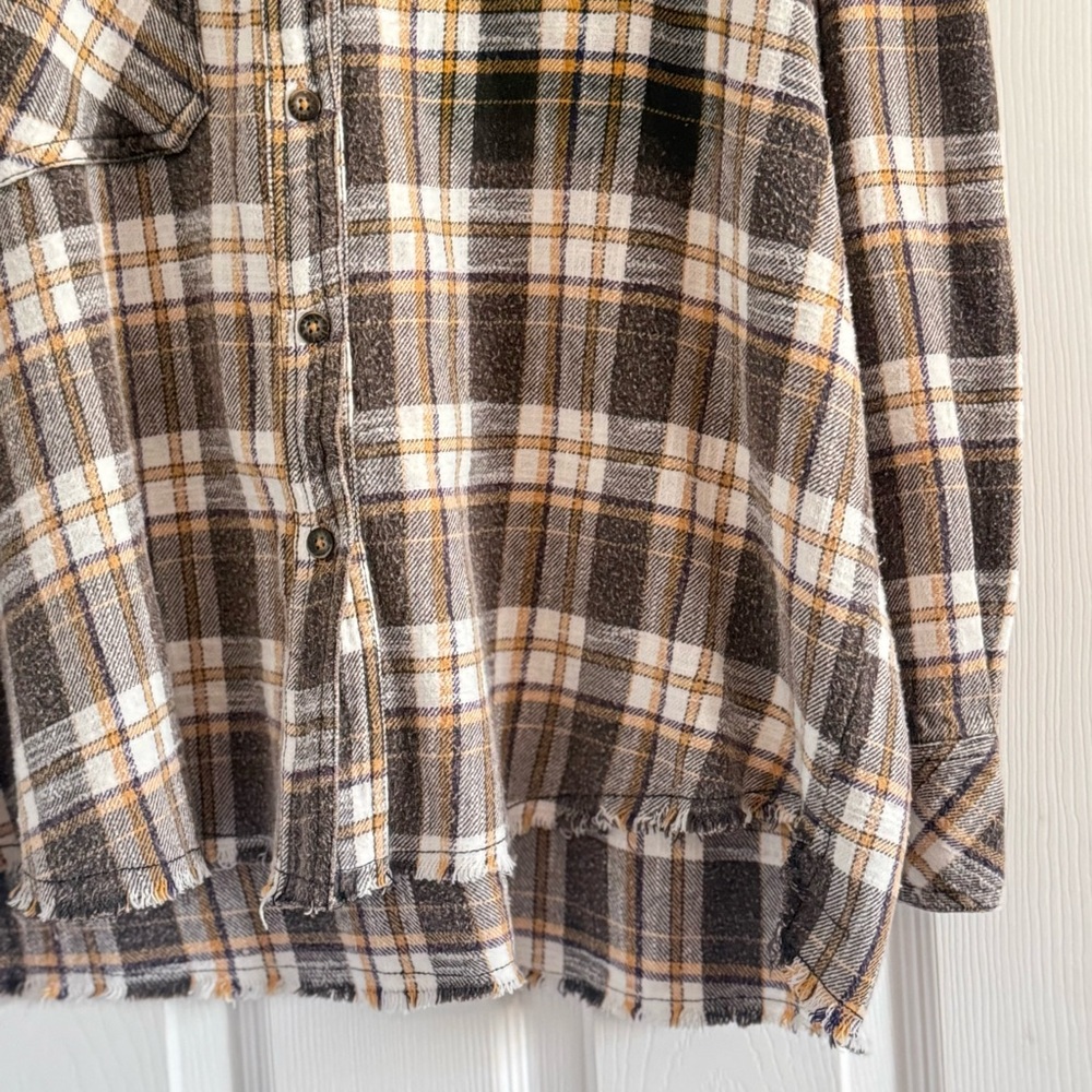 BDG Urban Outfitters Plaid Oversized Crop Shirt Small - Picture 8 of 12